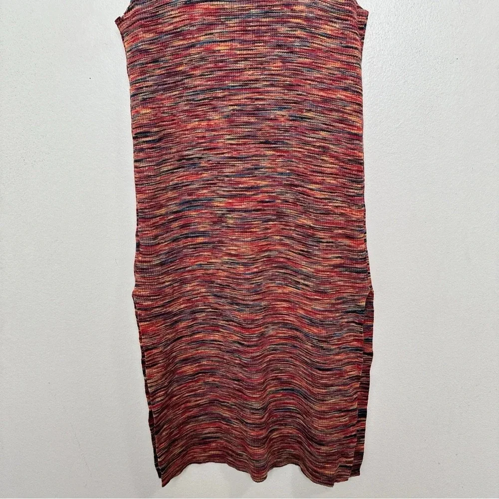 Anthropologie Womens Xsmall Tami Mock Neck Tunic Space Dye Slit Hem Knit Top